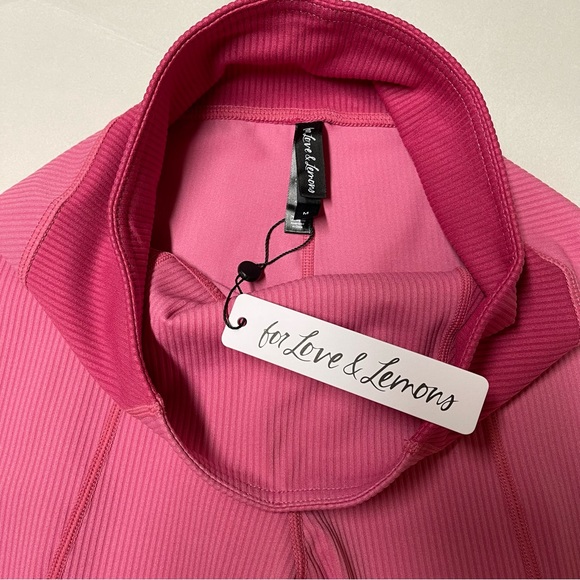 For Love & Lemons Pink Dani Ribbed
Color Block Biker Shorts Size: M - Picture 4 of 5